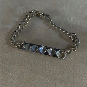 Silver spike bracelet
